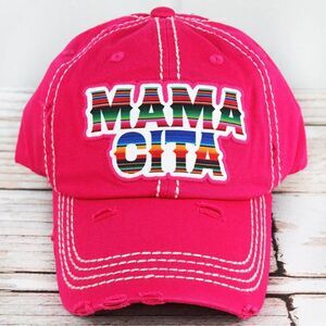 🖤 Ladies Bright Pink Mama Cita Baseball Hat